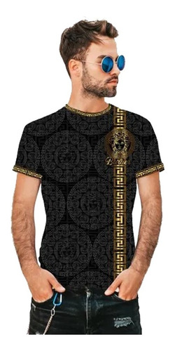 Remera Barbero Negro Y Dorado Barber Las Kapas