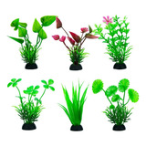 Plantas Artificiales Para Acuario 10cm Decoración Pecera