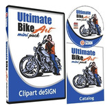 Motocicleta Biker Clipart-vinilo Cortador Plotter Clip Art 