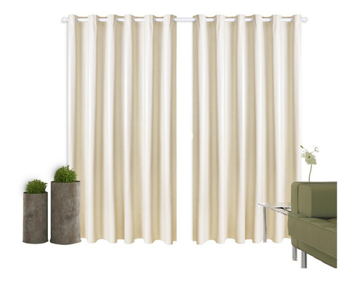 Cortina Blackout Pvc 4,00x2,30 Sala E Quarto Corta Luz 100% 