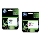 Pack 2 Cartuchos De Tinta Hp 951xl Magenta Y Cian Originales