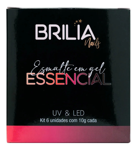 Brilia Nails Kit Essencial Esmaltes Em Gel 6 Unidades