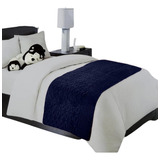 Piecera De Cama Tela Plush Y Genero Reversible 49