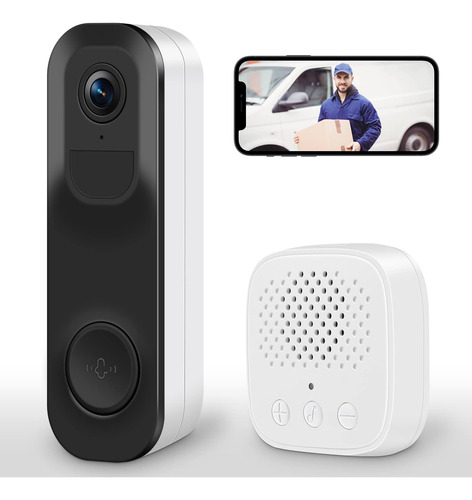 Cámara Con Timbre De Video Wifi 2k, Compatible Con Alexa, Cá