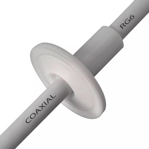 Bucha Passagem Cabo Coaxial Para Acabamento Pacote 100pç