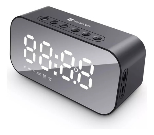 Radio Reloj Despertador Parlante Bluetooth Recargable Ken Br