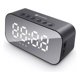 Radio Reloj Despertador Parlante Bluetooth Recargable Ken Br