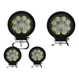 Pack 4 Foco Led Neblinero 27w Redondos 9 Led