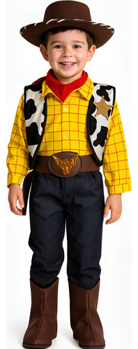 Disfraz Cosplay De Woody Completo Toy Story Para Niños Incluye Accesorios Y Sombrero Infantil