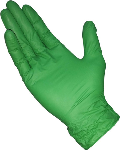 Guantes De Nitrilo Verde Caja 100 Guantes