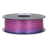 Filamento De Seda Bicolor De 1,75 Mm Pla Azul Violáceo Rojo