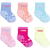 Calcetines P/ Bebés Puma Baby, 1 A 2 Años, Multicolor X6