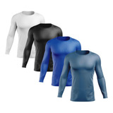 Kit 4 Camisas Masculinas Térmica Proteção Uv Blusa M Longa