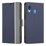 Funda Azul Con Textura De Sarga Para Samsung Galaxy A40