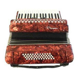 Acordeon Rojo Parquer 48 Bajos 34 Teclas