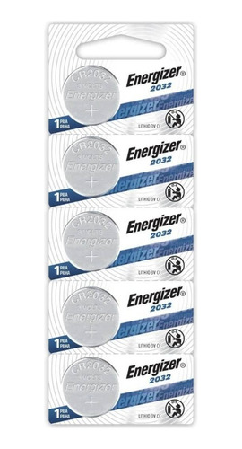 Pila Batería Energizer Cr2032 3v Lithio Pack X 5 Unidades