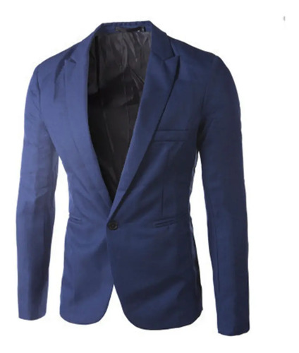 Blazer Ligeramente Elástico De Color Liso Con Un Botón Para