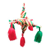 Esfera Navideña  Artesanal-palma Tipo Piñata 18cm Aprox, 3pz