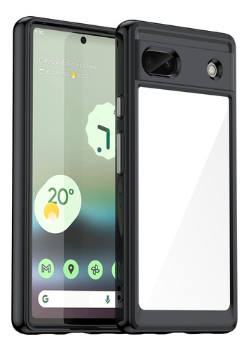 Funda Estuche Para Google Frosted Tpu Negro Transparente