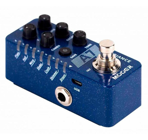 Pedal De Guitarra Mooer Reverb - A7 Cor Azul