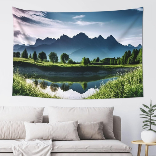 Adanti Natural Scenery Print Tapestry Decorative Wall Soft .