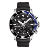 Tissot Seastar Gts Qtz Chr Ss Syn Bk Ind, Negro -, Movimien.