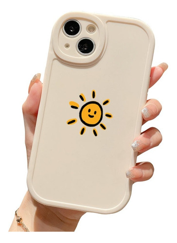 Funda Silicona Para iPhone Sencillo De Sol Y Luna + Correas