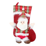 Meia Bota De Natal Papai Noel Pelúcia 45x29cm Decoração