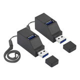 OuqyLG Divisor De Puerto Usb, 3 Puertos Usb 2.0 Hub [2 Unida