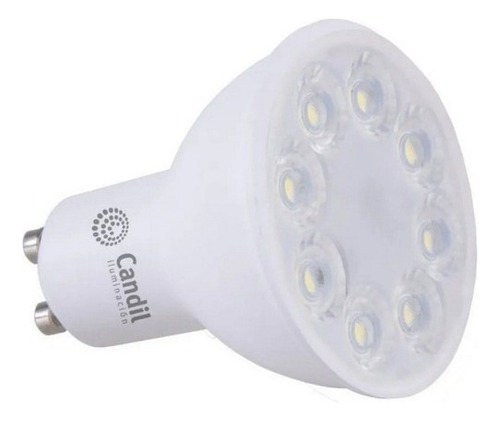 Lampara Dicroica Led Gu10 7w Dimerizable 520lm Mapache Color De La Luz Cálida 30k