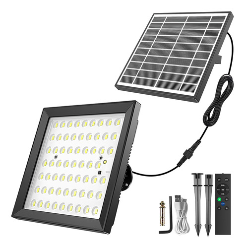 Lámpara De Exterior Para Cobertizo De 124 Led, Impermeable,