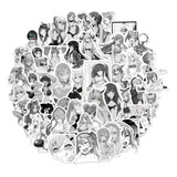 50 Uds Stickers Anime Girls Calcomanias