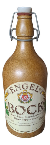 Garrafa Coleção Vazia Cerveja Alemã Engel Bock Louça 23 Cm