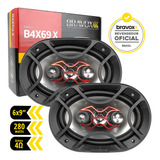 6x9 Bravox 140w Rms Alto Falante Quadriaxial B4x69x Kit Som