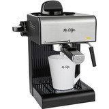 Cafetera Electrica Espresso Capucino 4 Tazas Accesorios Inc Color Plateado