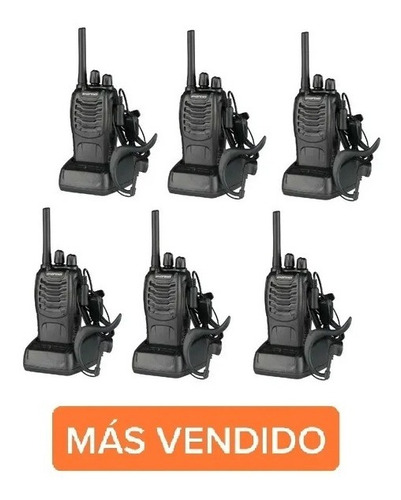 6 Radios Portatil Baofeng Bf-888s Uhf 2 Con Manos Libres