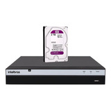 Nvd Gravador Ip Intelbras Nvr 3308 P 8 Canais 2tb Purple Poe