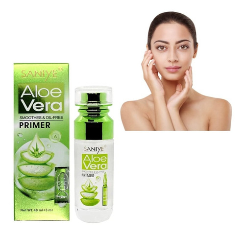 Saniye Primer Aloe Vera  Humectante Libre Aceite + Ampolleta
