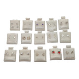 Aretes Broquel De Plata Ley 925 Pack Paquete 15 Par Mayoreo