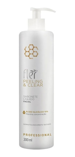 Peeling Clear Sabonete Acido Glicólico 10% 300ml Fler