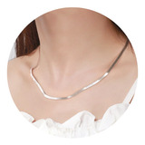 Collar Gargantilla Choker Plata 925 Plateado Delgado 40cm 