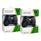 Paquete 2 Piezas Control Gamepad Inalambrico Para  Xbox 360 