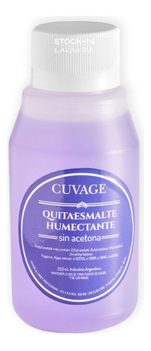 Cuvage Quitaesmaltes Humectante X 250cc