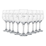 Copas De Vino Souvenir Grabadas Personalizadas Vidrio 10 Un