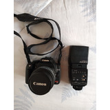 Camara Canon Eos Rebel Xt Lente 18-55 Y Flash Speed Lite 420