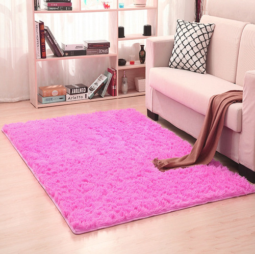 Alfombra Super Soft Fluffy Rug For Kids Teens Tapete Fucsia