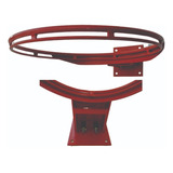 Aro Basquet Profesional Macizo Rebatible Sin Red