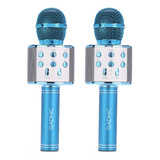 Set X2 Micrófono Gadnic Karaoke Recargable Inalambrico