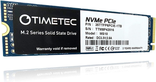 Disco Solido Ssd 1tb M.2 2280 Nvme Gen3x4 Pcie Timetec Ms10