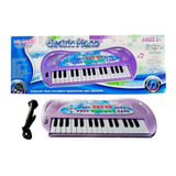 Teclado Infantil Organo Electrónico + Micrófono Rosa Violet Color Violeta